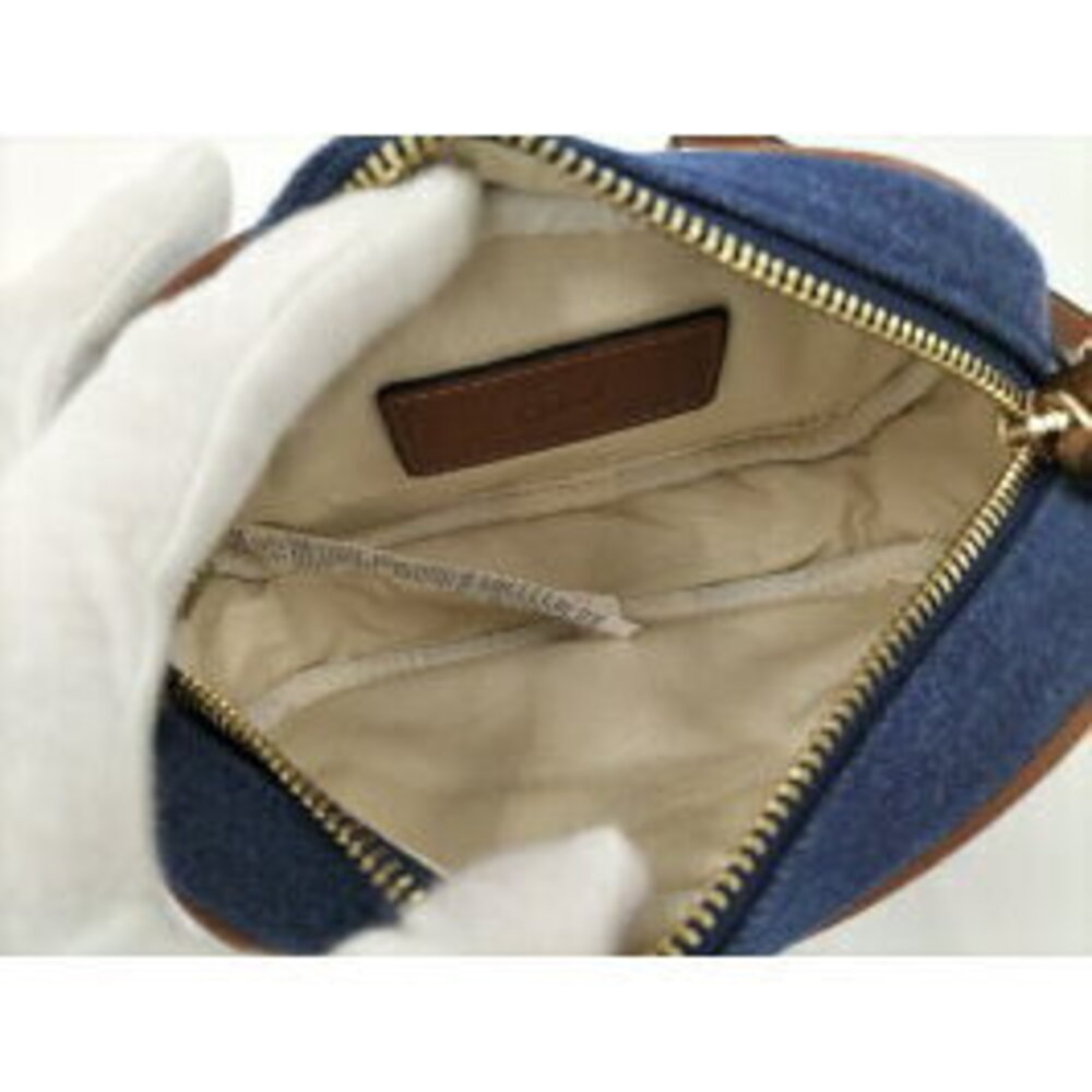 Chloe Shoulder Bag Leather Denim Blue Brown - Picture 8 of 8